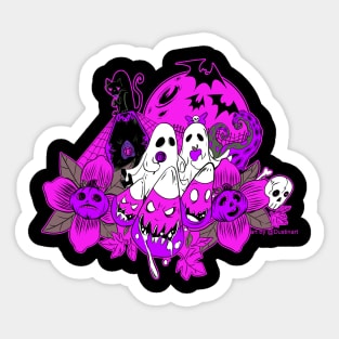 Halloween Love in Pink Sticker